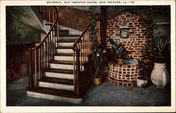 Stairway, Old Absinthe House New Orleans, LA Postcard Postcard