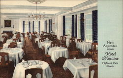 New Amsterdam Room Hotel Moraine Highland Park, IL Postcard Postcard