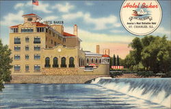 Hotel Baker St. Charles, IL Postcard Postcard