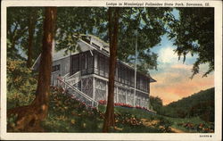 Lodge in Mississippi Palisades State Park Postcard