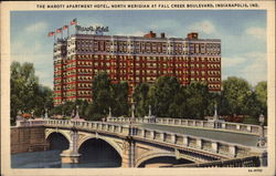 The Marott Apartment Hotel, North Meridian at Fall Creek Boulevard Postcard