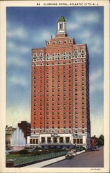 Claridge Hotel Atlantic, NJ Postcard Postcard
