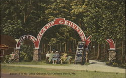 Entrance to the Campgrounds Postcard