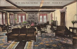 No. 12 Living Room, East House Sherwood Hall Postcard