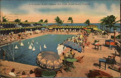 Roney Plaza Cabana Sun Club Postcard