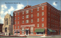 Hotel Berwick Pennsylvania Postcard Postcard