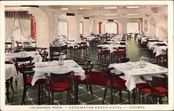 Edgewater Beach Hotel - Colonnade Room Postcard