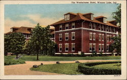 The Westminster Hotel Winona Lake, IN Postcard Postcard