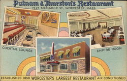 Putnam & Thurston's Restaurant Cocktail Lounge & Empire Room Postcard