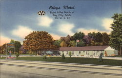 Rileys Motel Kawkawlin, MI Postcard Postcard