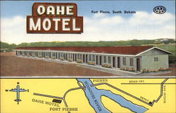 Oahe Motel Fort Pierre, SD Postcard Postcard