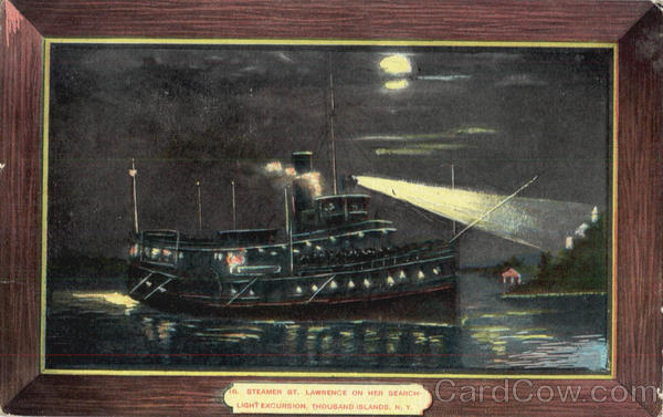 Steamer St. Lawrence On Her Search Light Excursion Thousand Islands New York