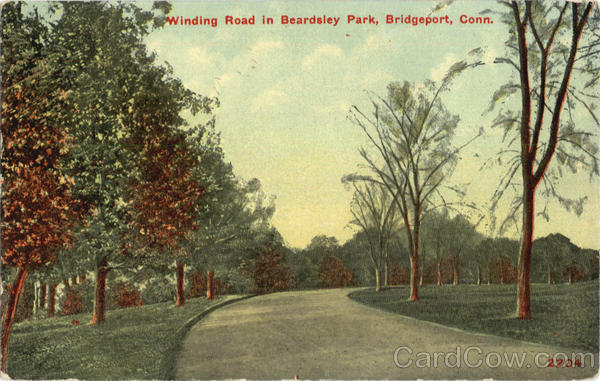 Winding Road In Bearsley Park Bridgeport Connecticut
