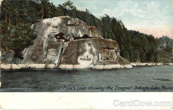 Frye's Leap Showing the Images Sebago Lake Maine
