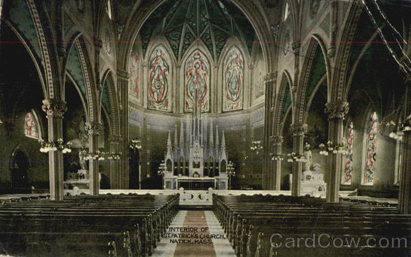 Interior Of St. Patricks Church Natick Massachusetts