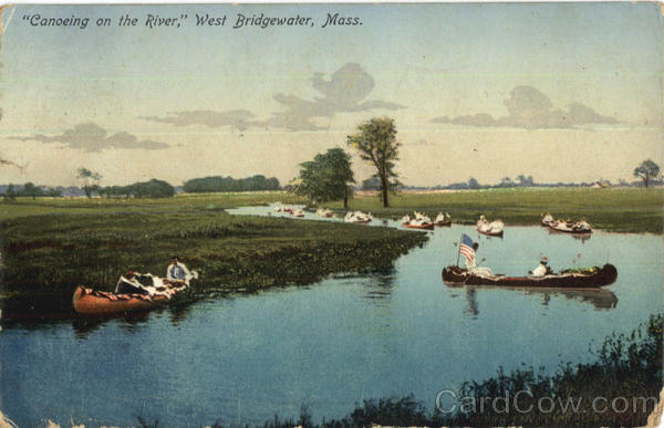 Canoeing On The River West Bridgewater Massachusetts