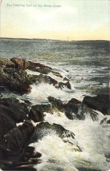 The Foaming Surf On The Maine Coast Scenic