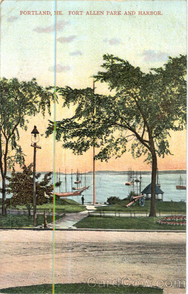 Fort Allen Park And Harbor Portland Maine