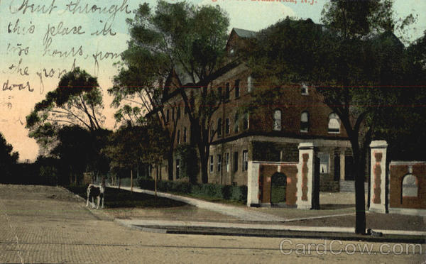 College Avenue and Entrance to Rutgers College New Brunswick New Jersey