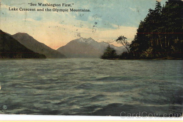 Lake Crescent And The Olympic Mountains Washington