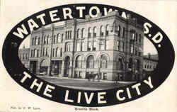 The Live City Granite Block Watertown, SD Postcard Postcard