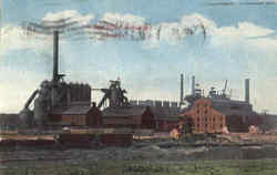 Steel Plant Furnaces Postcard