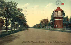 Boulevard And Auto Course Postcard