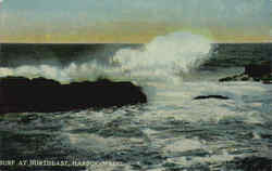 Surf At Northeast Harbor Postcard