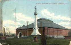 Soldiers Monument And Armory Postcard