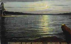 Moonlight On Lake Whatcom Bellingham, WA Postcard Postcard