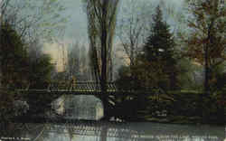 The Bridge Across The Lake Wright Park Postcard