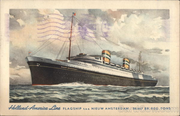 Holland-America Line Flagship T.S.S. Nieuw Amsterdam