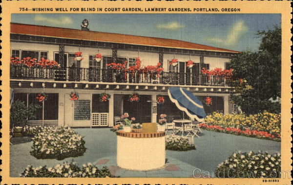 Wishing Well for Blind in Court Garden Portland Oregon