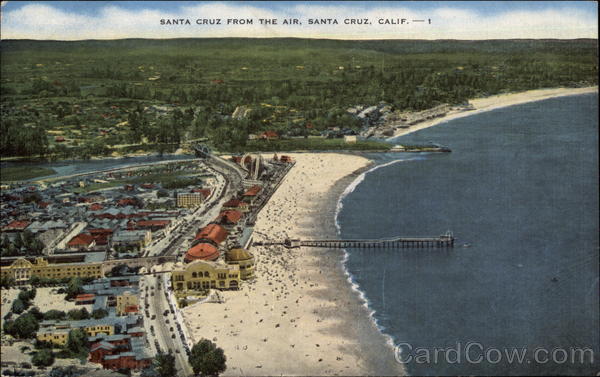 Aerial View of Santa Cruz California