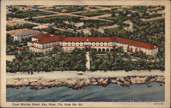 Casa Marina Hotel from the Air Key West Florida