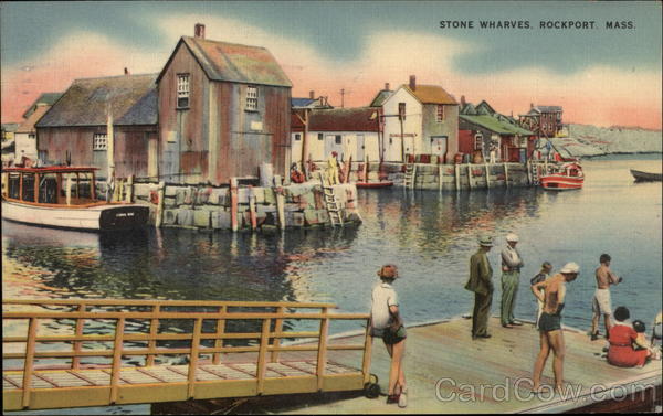 Stone Wharves Rockport Massachusetts