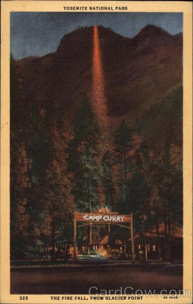 The Fire Fall, From Glacier Point - Yosemite National Park