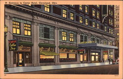 Entrance to Carter Hotel Postcard