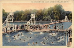 Culver Summer Schools - The Swimming Piers Postcard