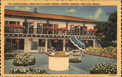 Wishing Well for Blind in Court Garden Postcard