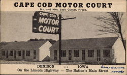 Cape Cod Motor Court Denison, IA Postcard Postcard