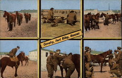 Cavalry Fort Riley, KS Postcard Postcard