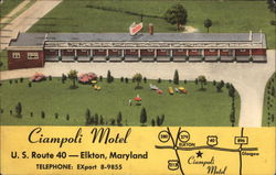 Ciampoli Motel Elkton, MD Postcard Postcard