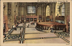 Union Station - Grand Lobby Kansas City, MO Postcard Postcard
