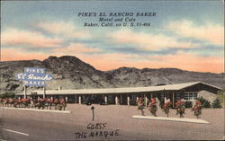 Pike's El Rancho Baker California Postcard Postcard