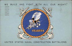 We Build and Fight With All Our Might! Postcard