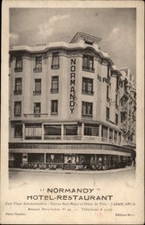 Normandy Hotel-Restaurant Casablanca, Morocco Africa Postcard Postcard