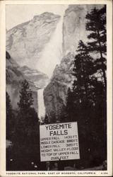 Yosemite National park - Yosemite Falls Modesto, CA Postcard Postcard