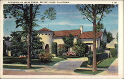 Residence of Irenne Dunne Beverly Hills, CA Postcard Postcard