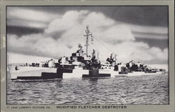 Modified Fletcher Destroyer Postcard